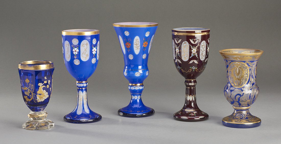 Five Pieces of Bohemian Glassware (1 of 1)