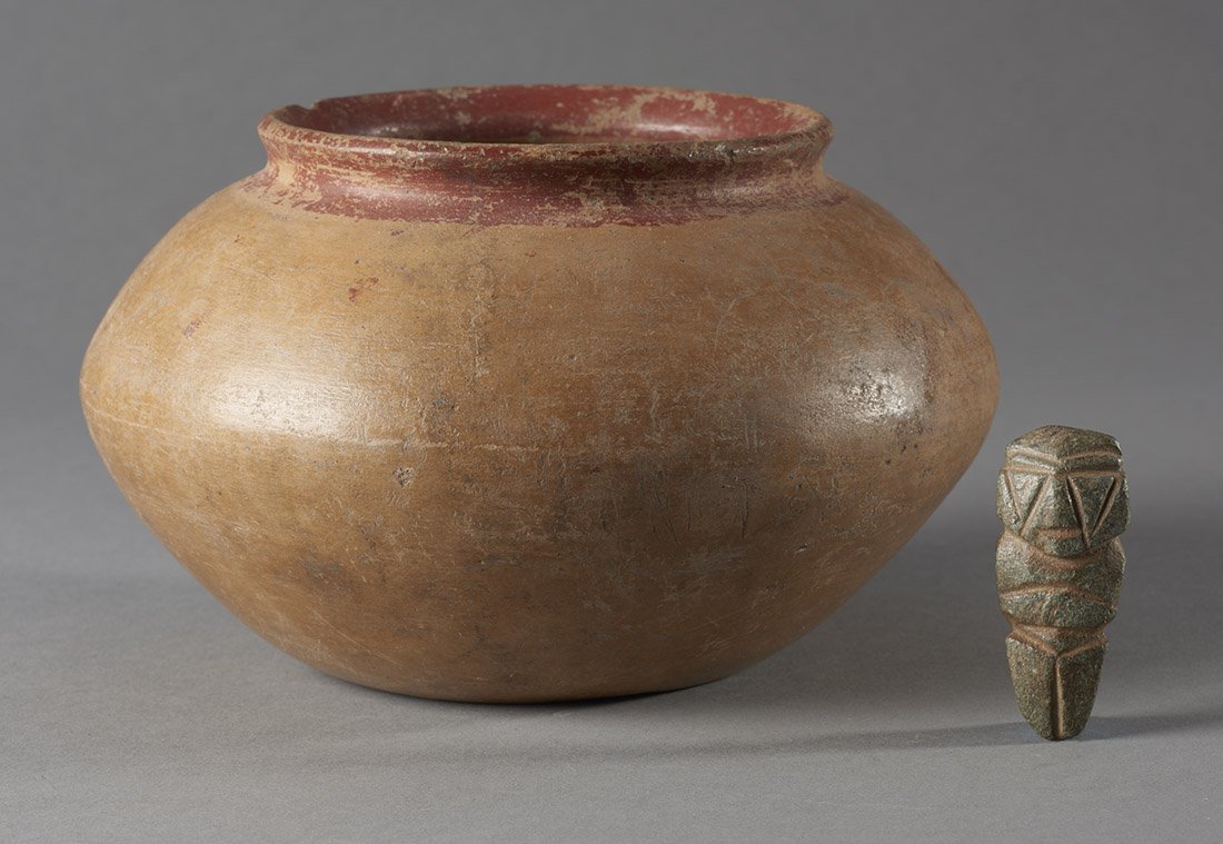 Pre-Columbian Bowl & Stone Carving (1 of 1)