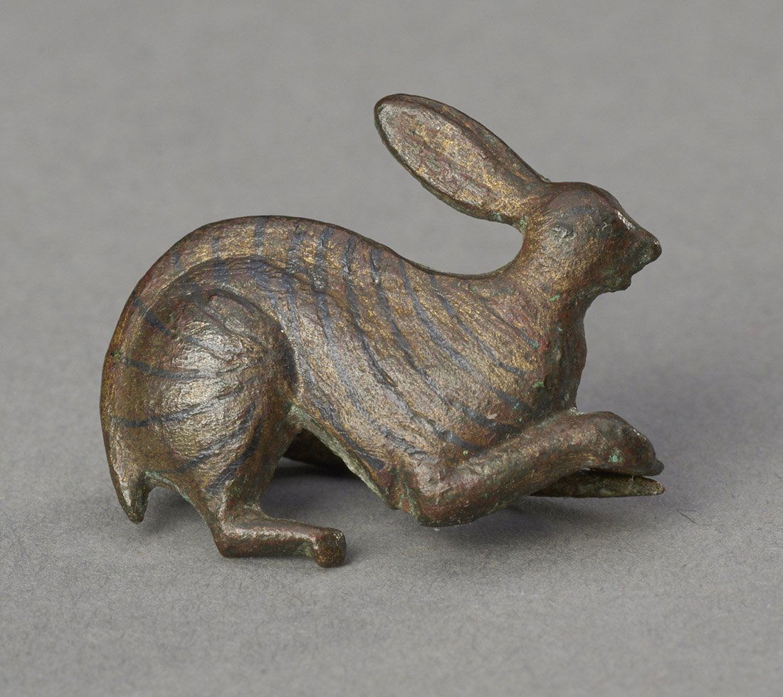 Ancient Roman Bronze Pin of a Hare (1 of 2)