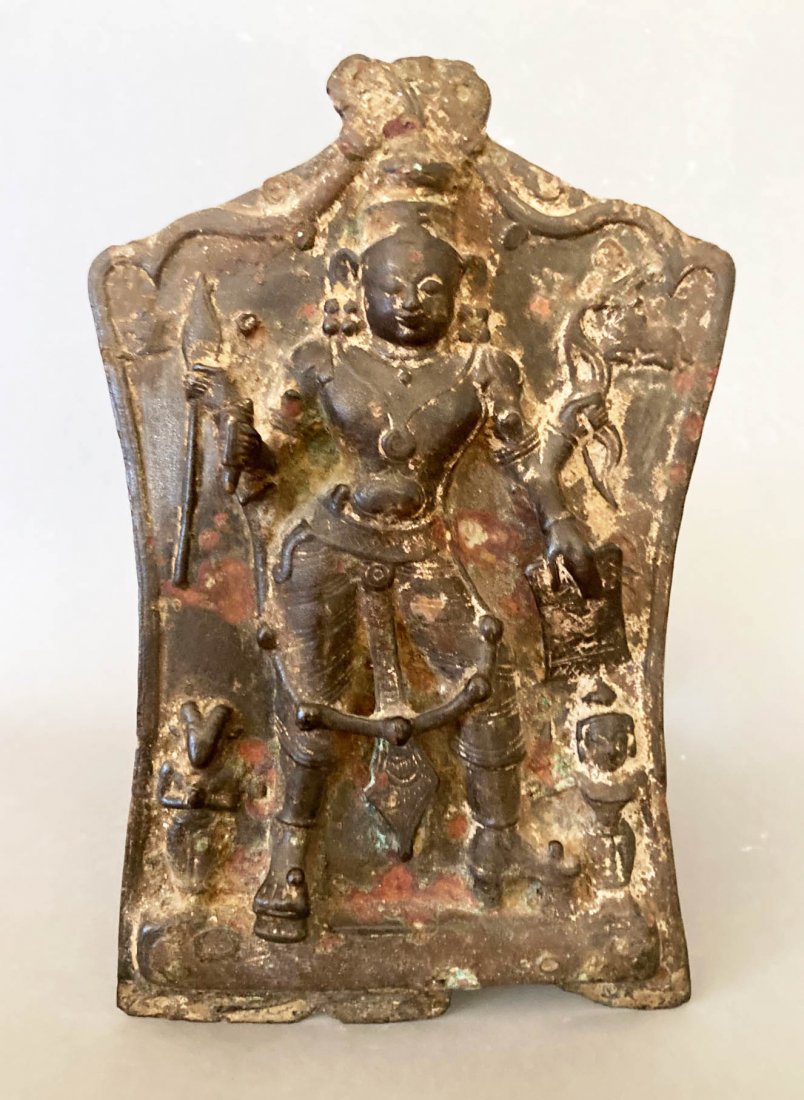 Indian Bronze Virabhadra Shield (1 of 2)