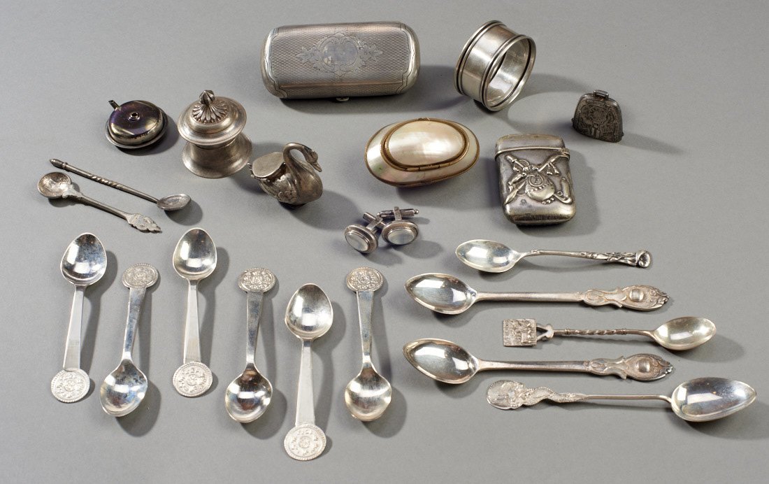 Group of 24 Mainly Indian Silver Objects (1 of 1)