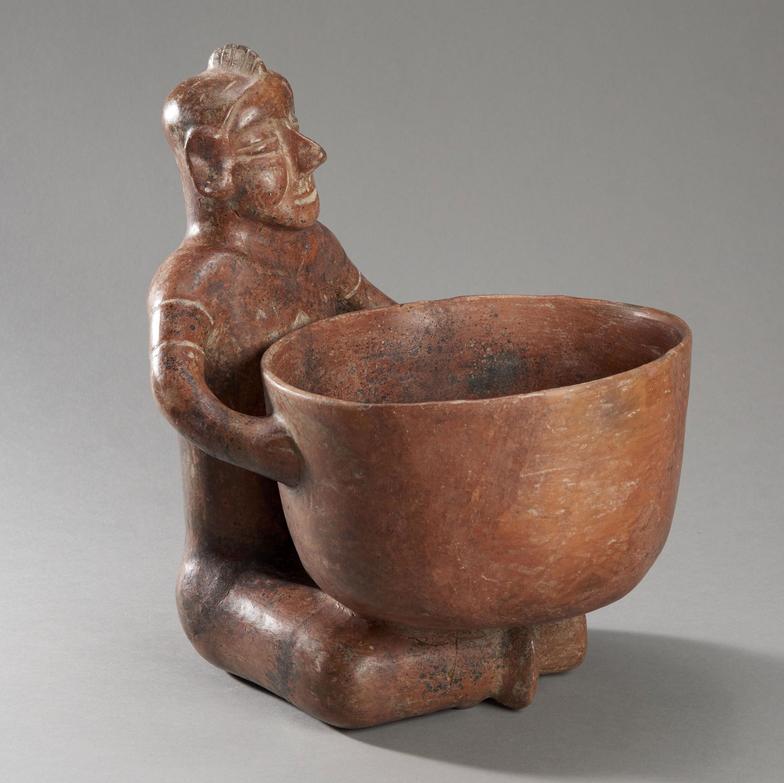 Large Pre-Columbian Colima Figure with Bowl (1 of 5)