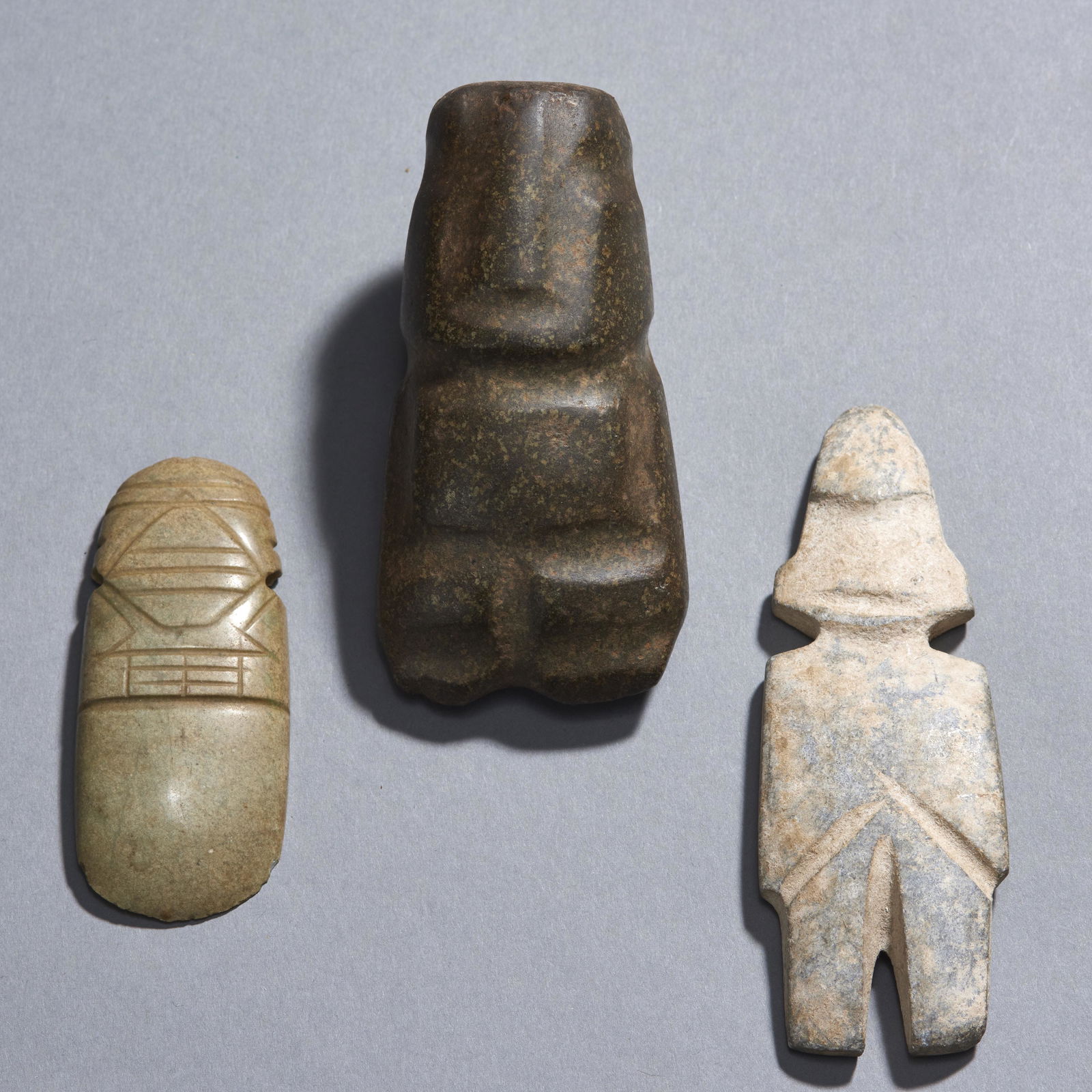 Three Pre-Columbian Stone Figures (1 of 1)