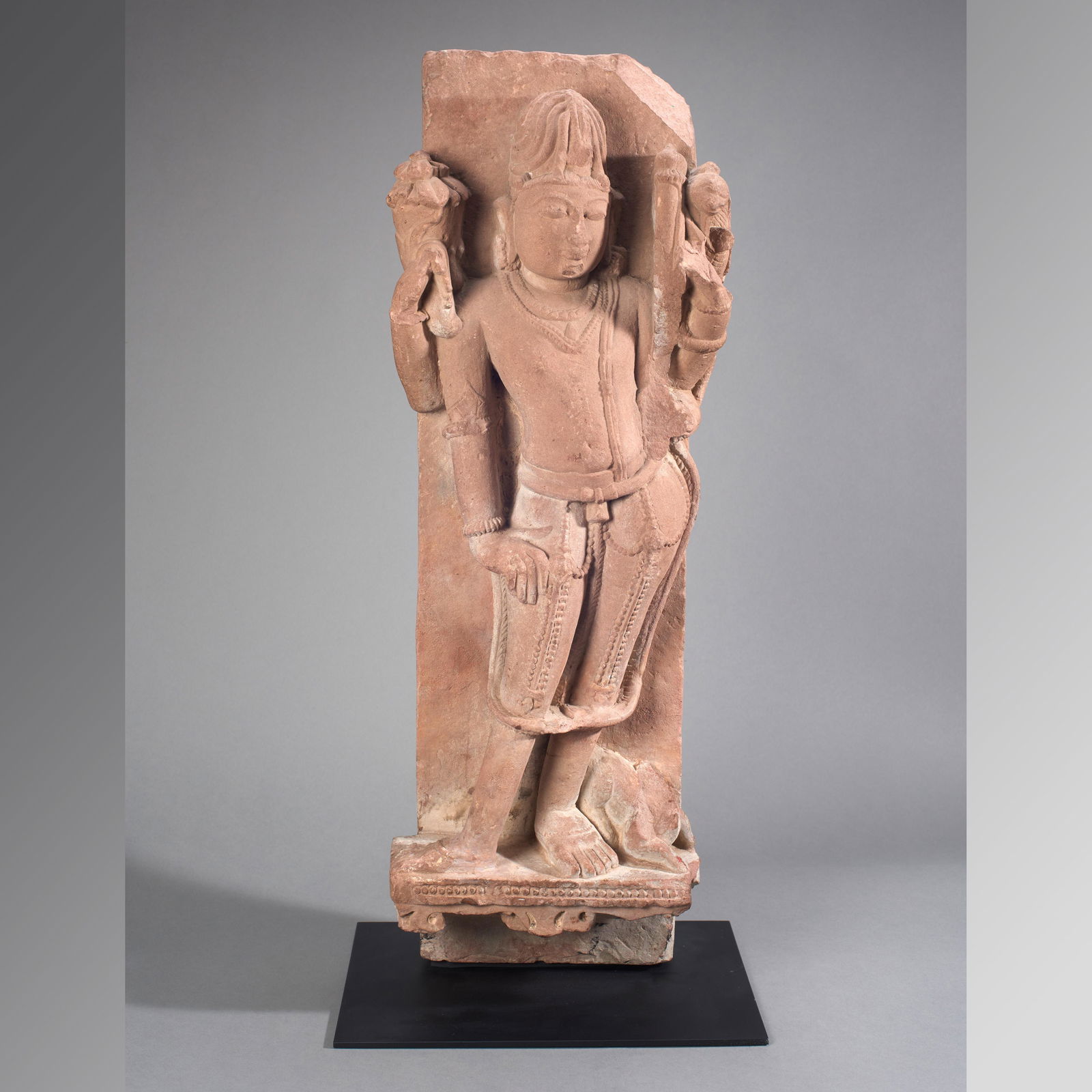 Indian Sandstone Figure of a Male Deity (1 of 2)