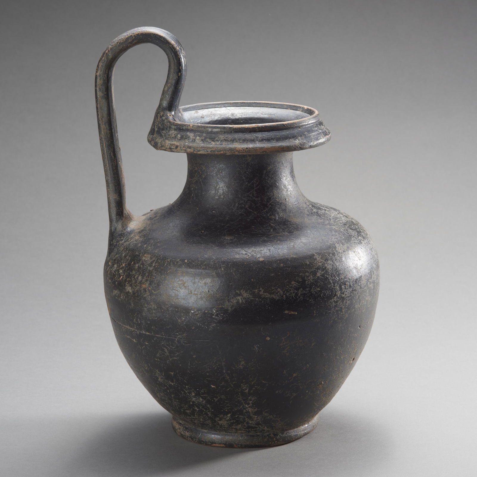 Large Ancient Greek Black Glazed Ewer (1 of 2)
