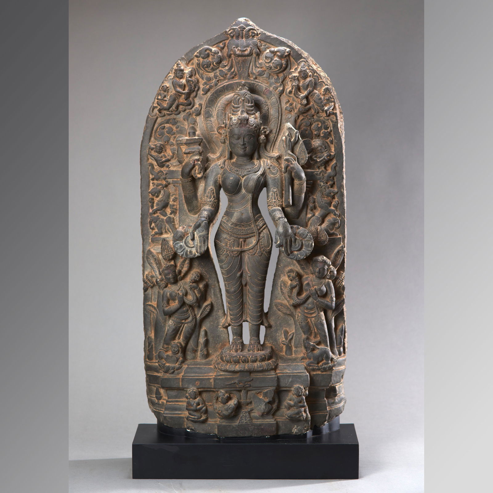Large Pala Indian Stone Figure, ex: Sotheby's (1 of 2)