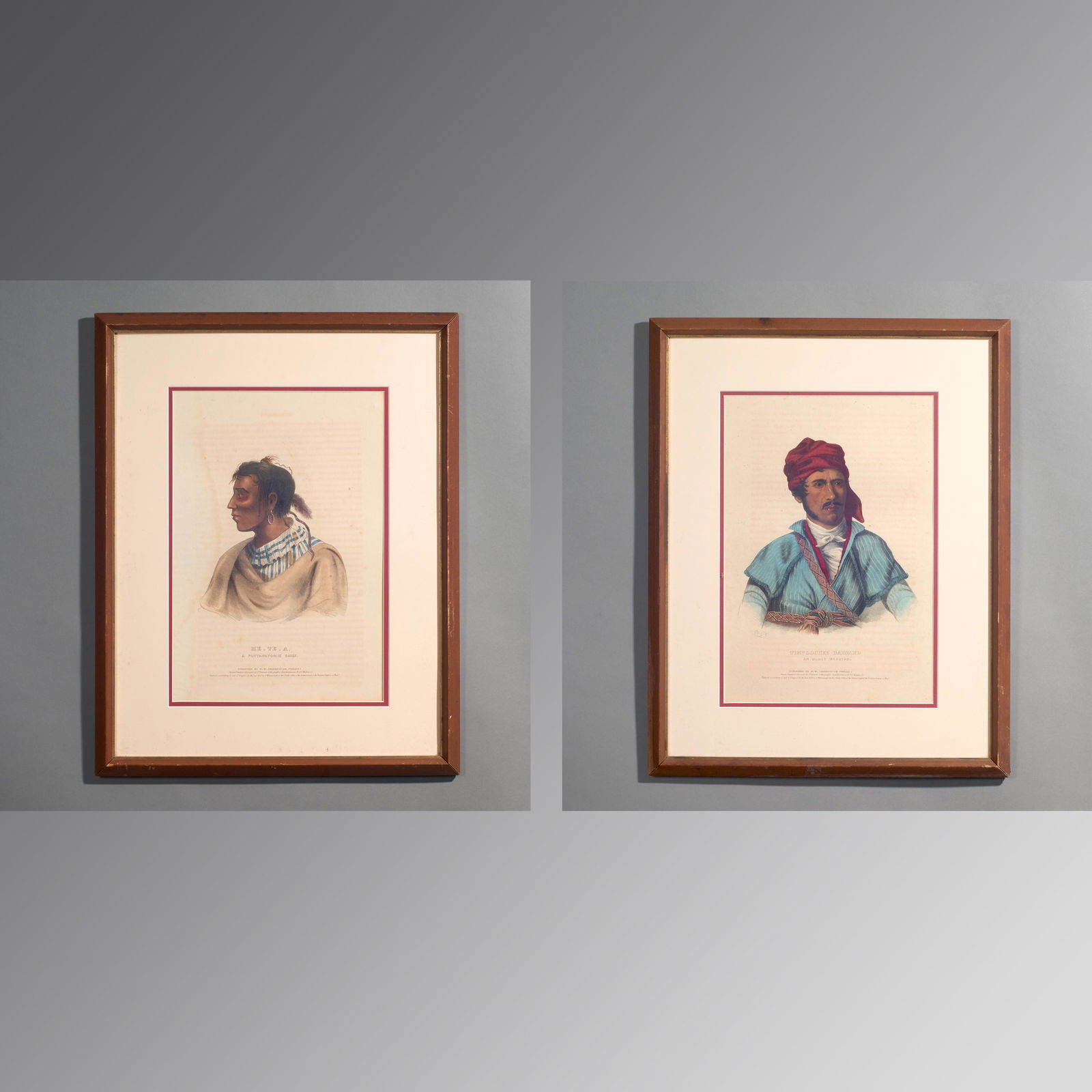 Pair of Antique Portraits of Native Americans (1 of 3)