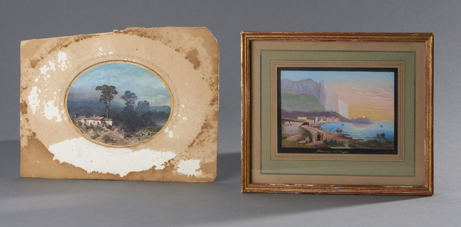 Two Fine Miniature Grand Tour Italian Watercolors (1 of 3)