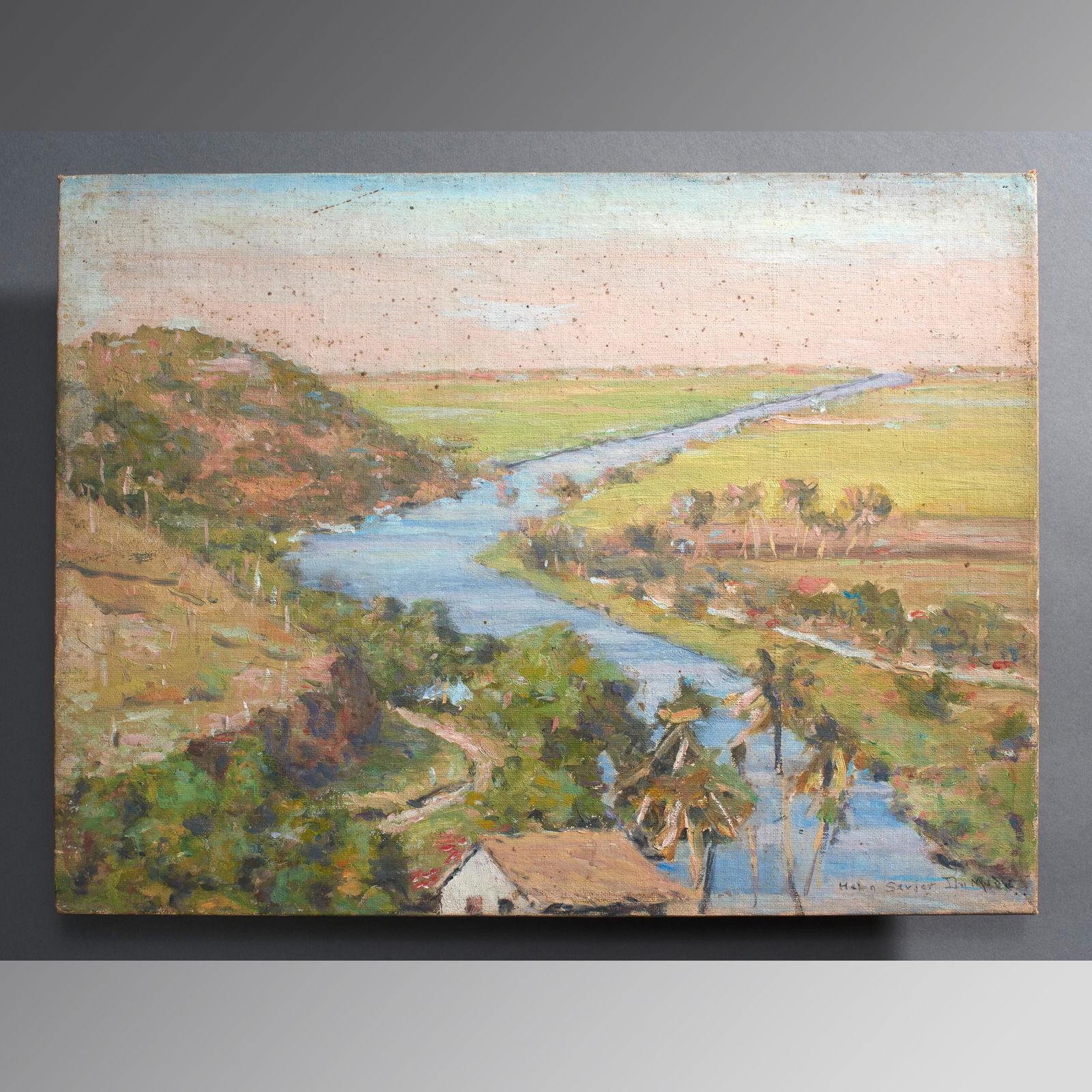 Two Paintings on Board of Puerto Rico by Helen Savier (1 of 2)