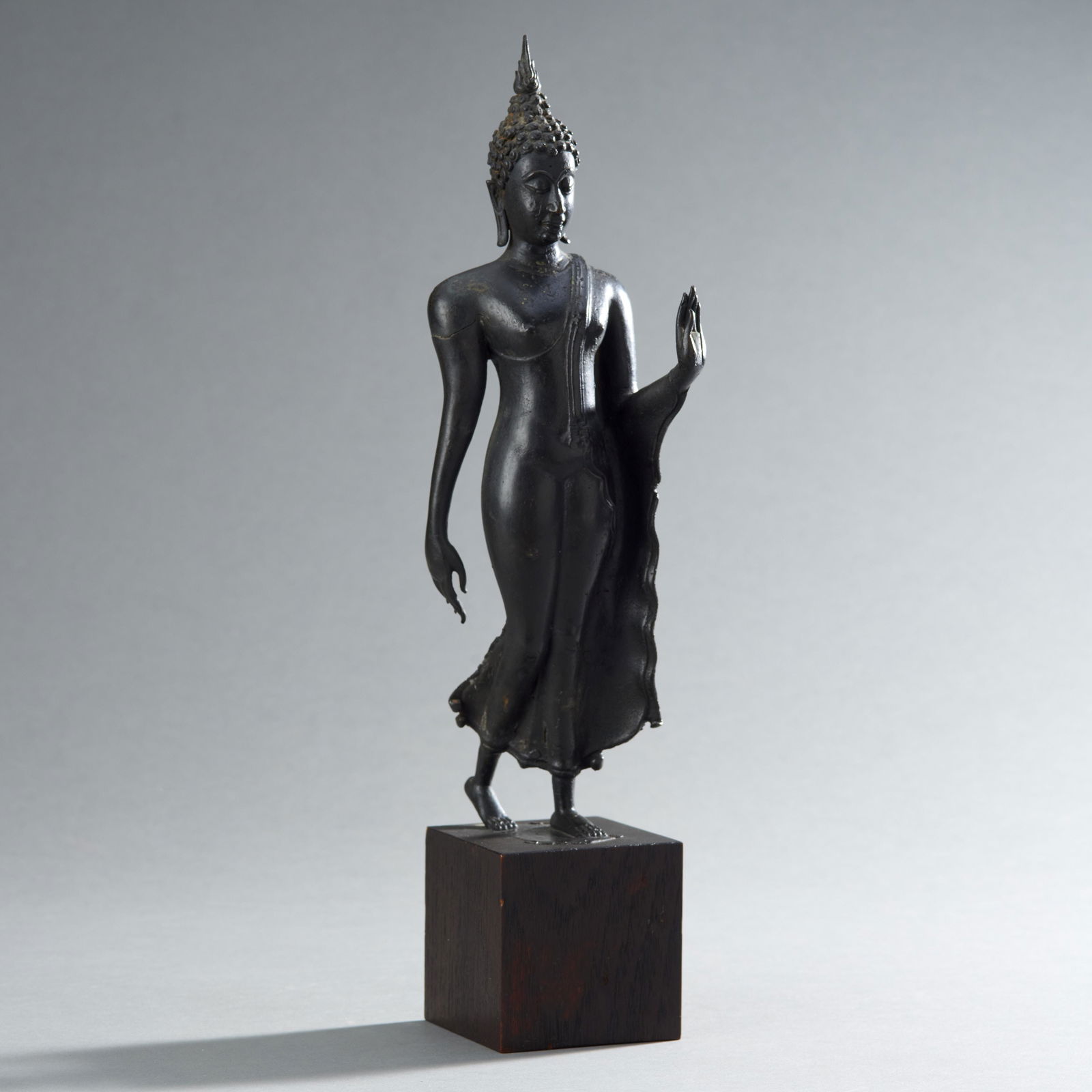 Thai Bronze Walking Buddha (1 of 2)