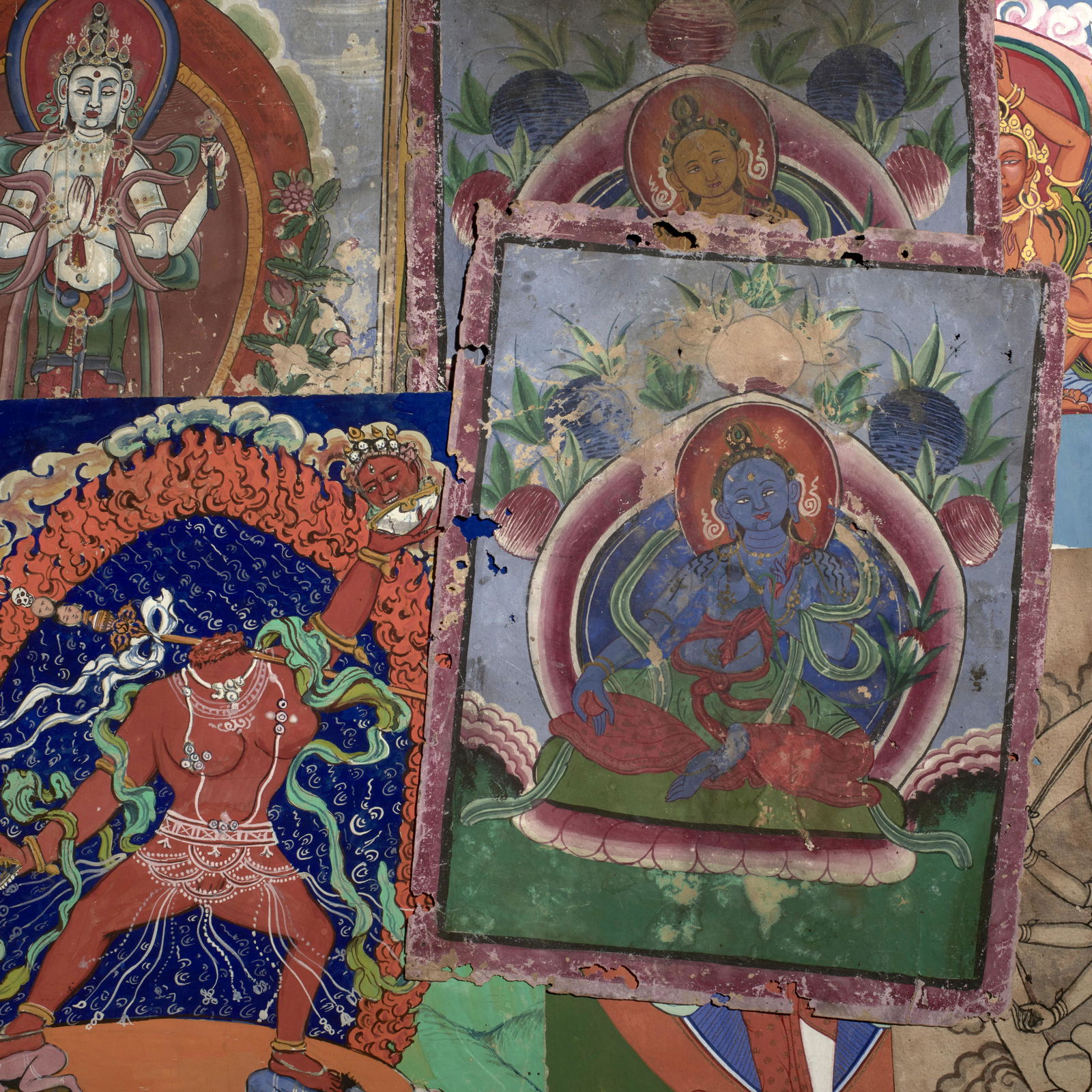 12 Hindu & Buddhist Paintings (1 of 20)