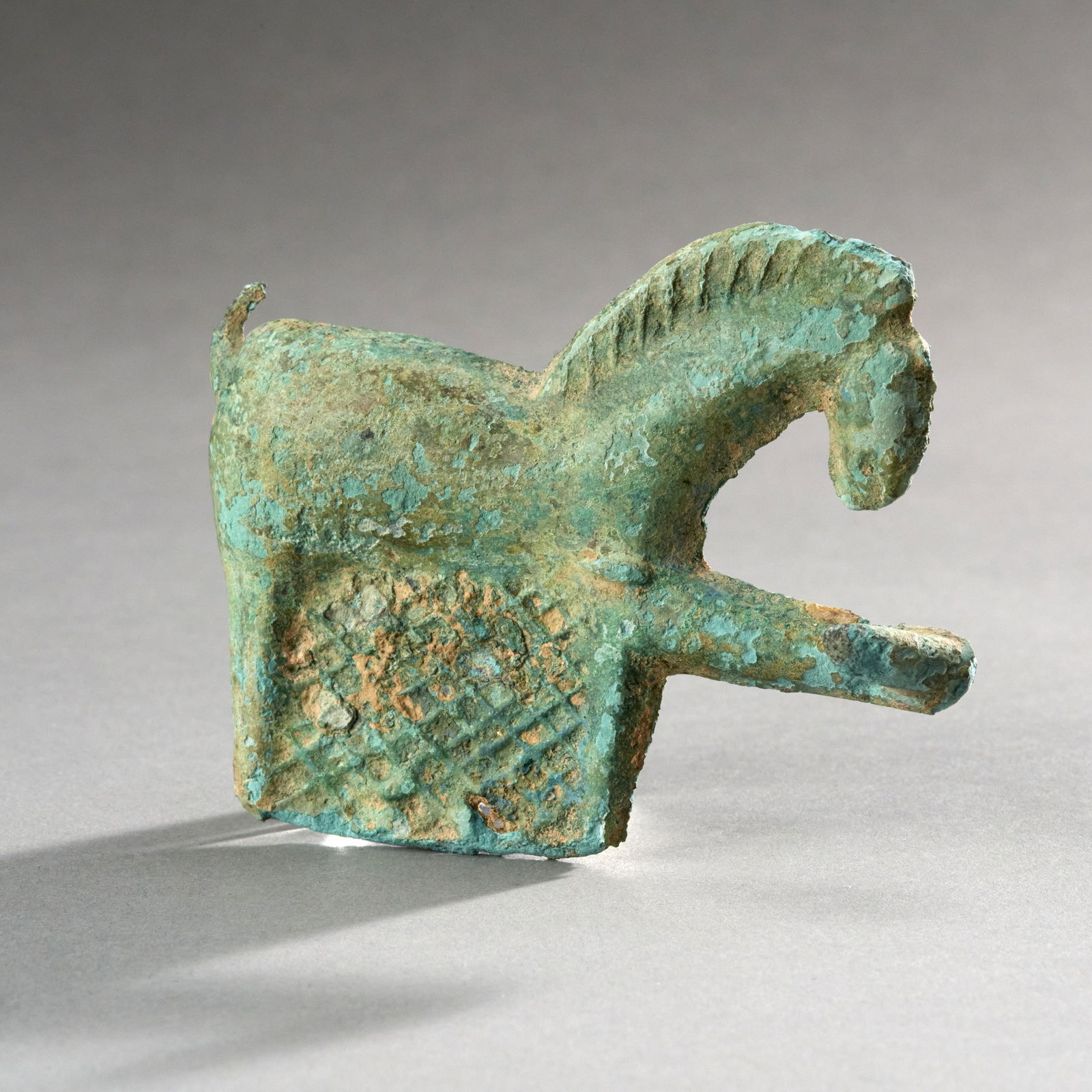 Rare Ancient Korean or Chinese Bronze Horse Belt Hook (1 of 3)