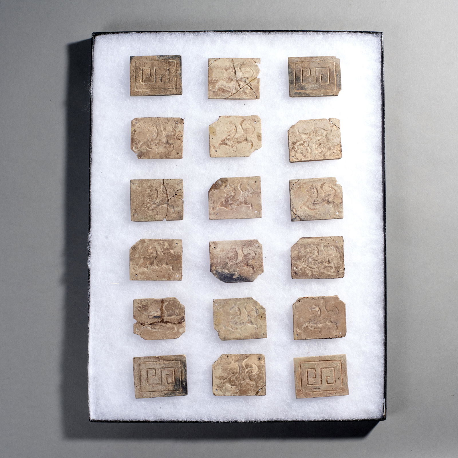 Group of 18 Ancient Chinese Tiles, ex Ellsworth. (1 of 1)
