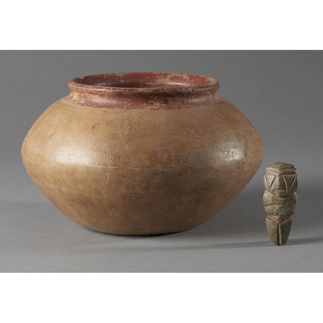 Pre-Columbian Bowl & Stone Carving (1 of 1)