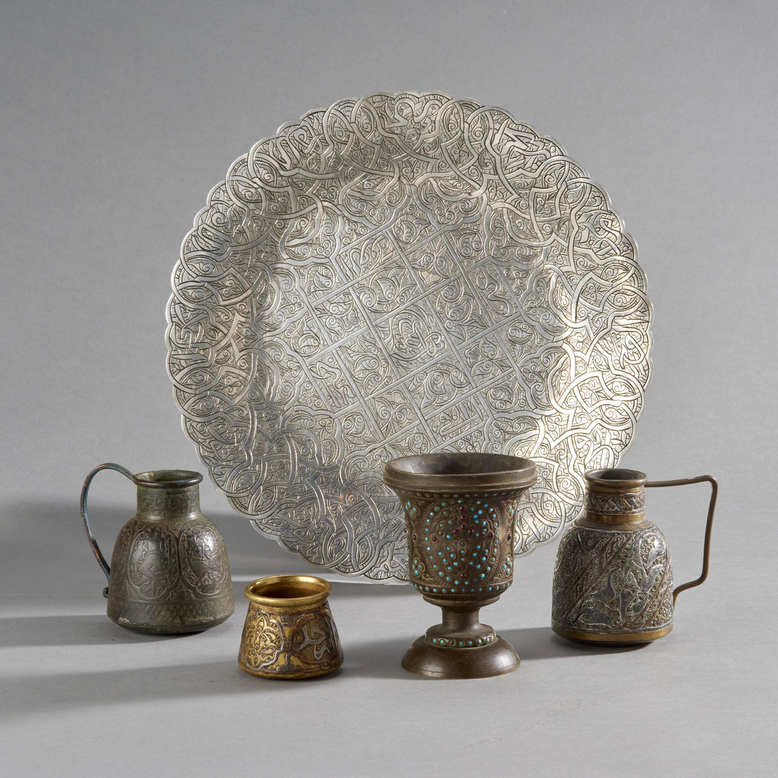 Five Pieces of Persian Metalware (1 of 2)