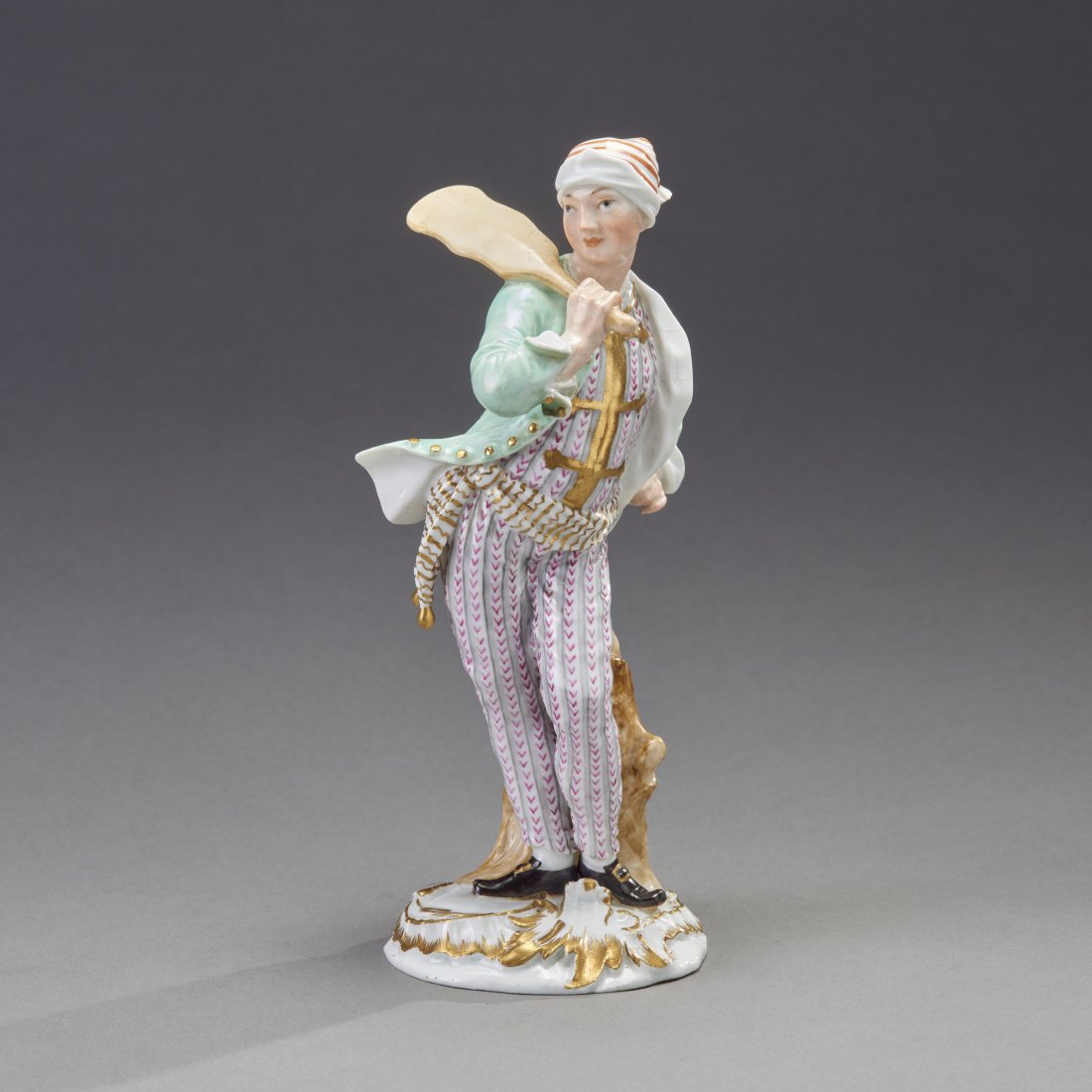 Meissen Porcelain Figure of Baker: Meissen, ca. 19th century. Porcelain figure of baker. Provenance: Old Connecticut Estate Height: 7.3 inches / 18.4 cm