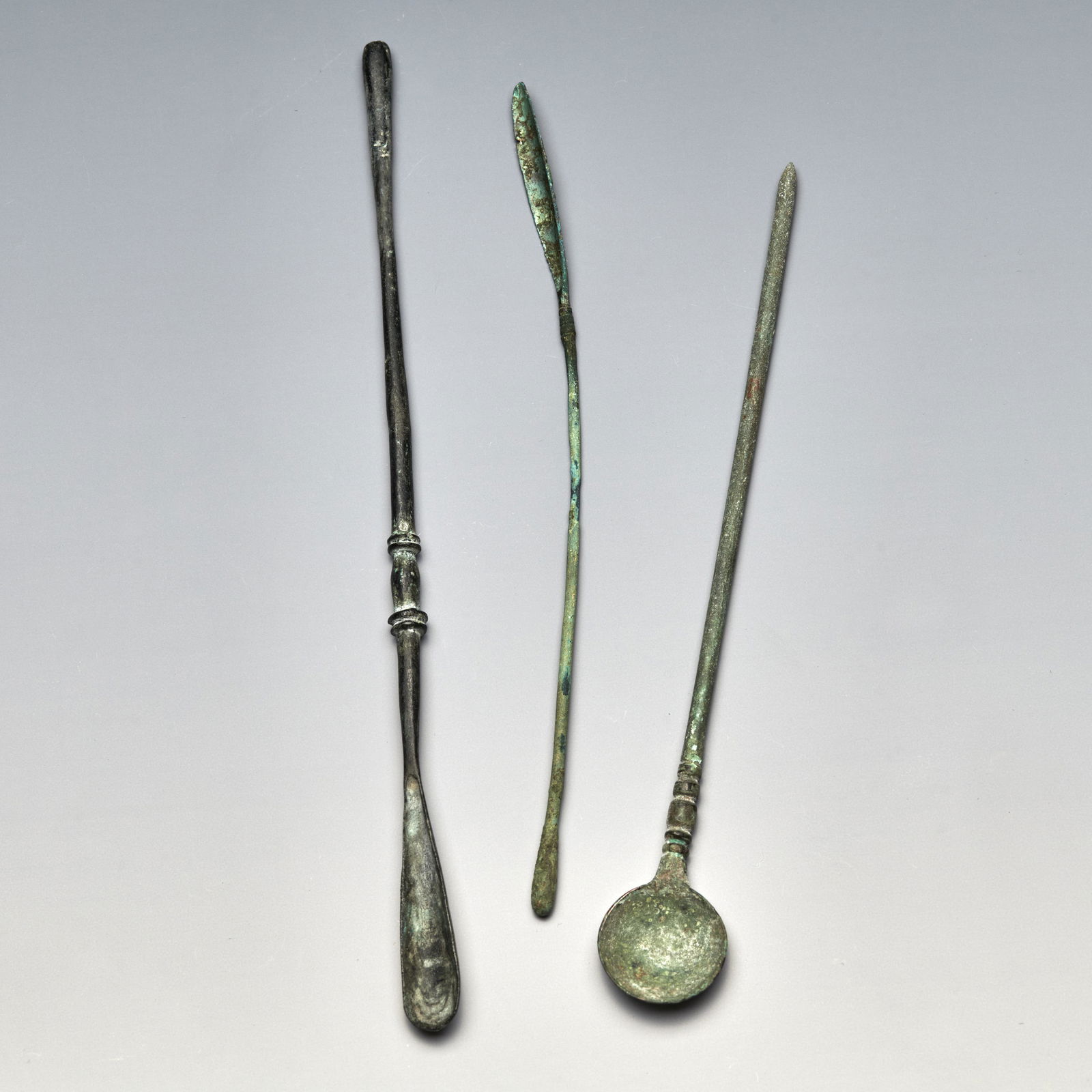 Three Roman Bronze Medical Spoons (1 of 2)