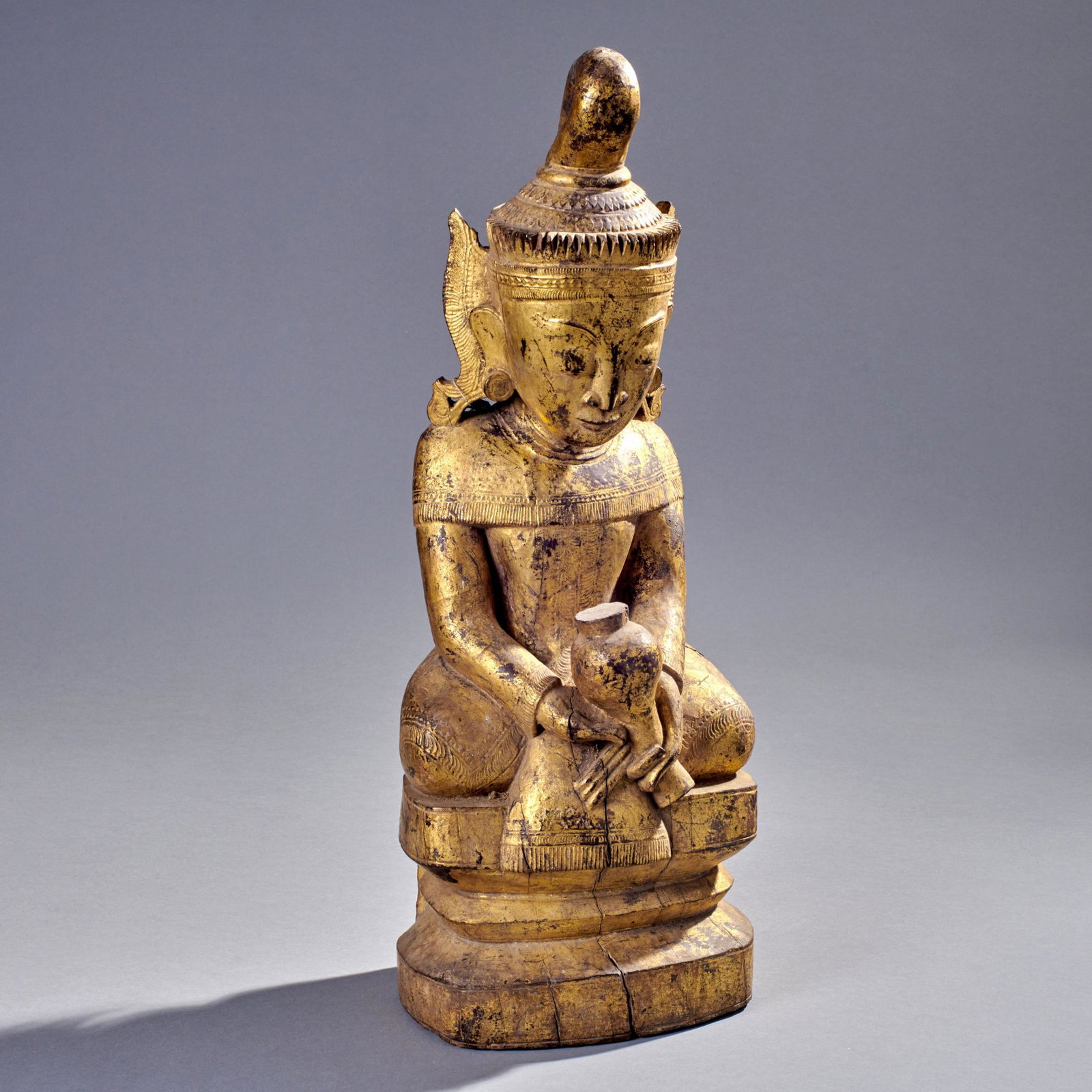 Fine Burmese Gilt Wood Buddha (1 of 3)