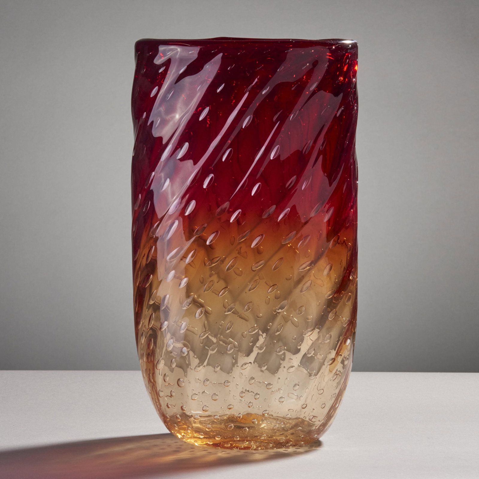 Large Murano Blown Bubble Art Glass Vase (1 of 3)