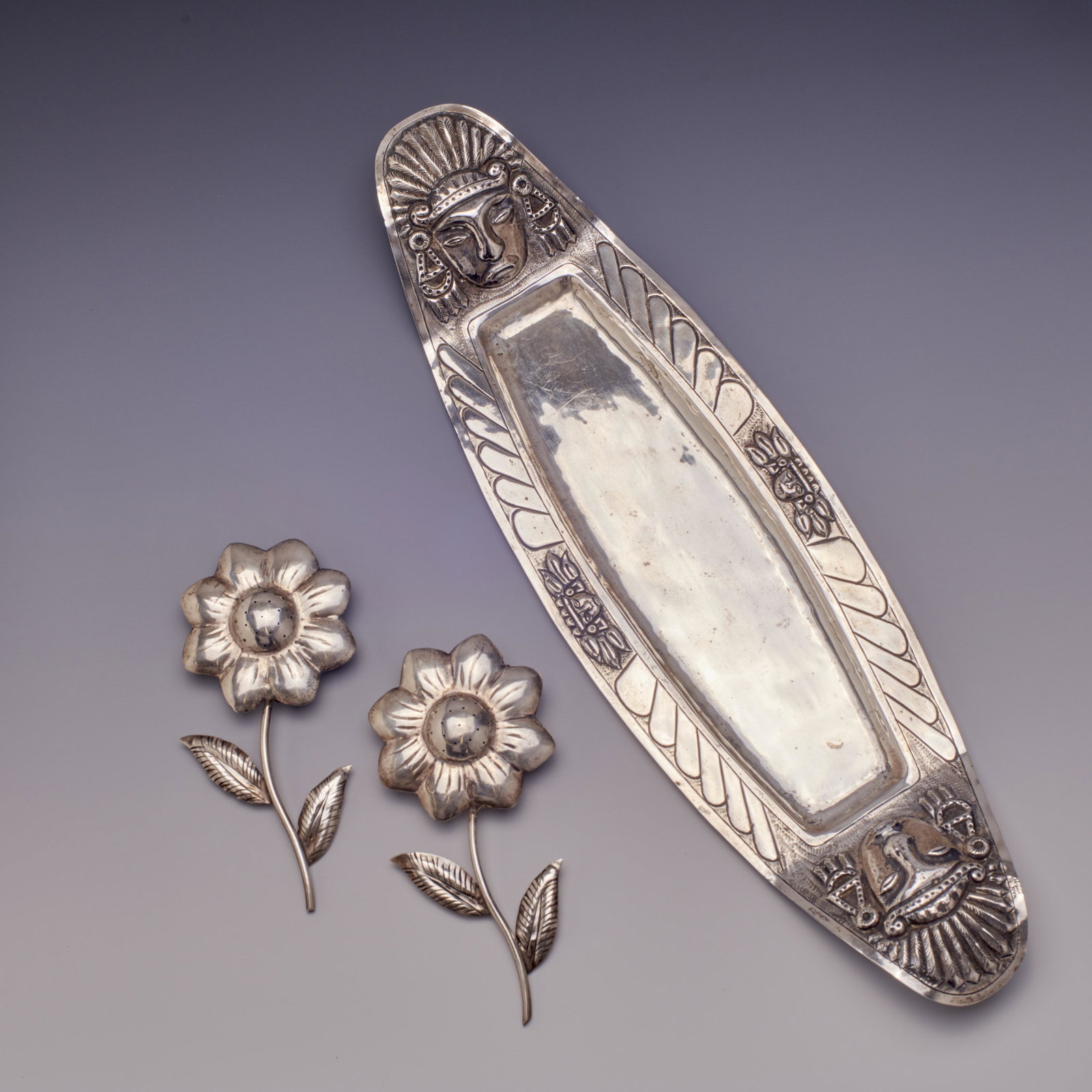 Group Of Mexican Sterling Silver Table Wares (1 of 3)