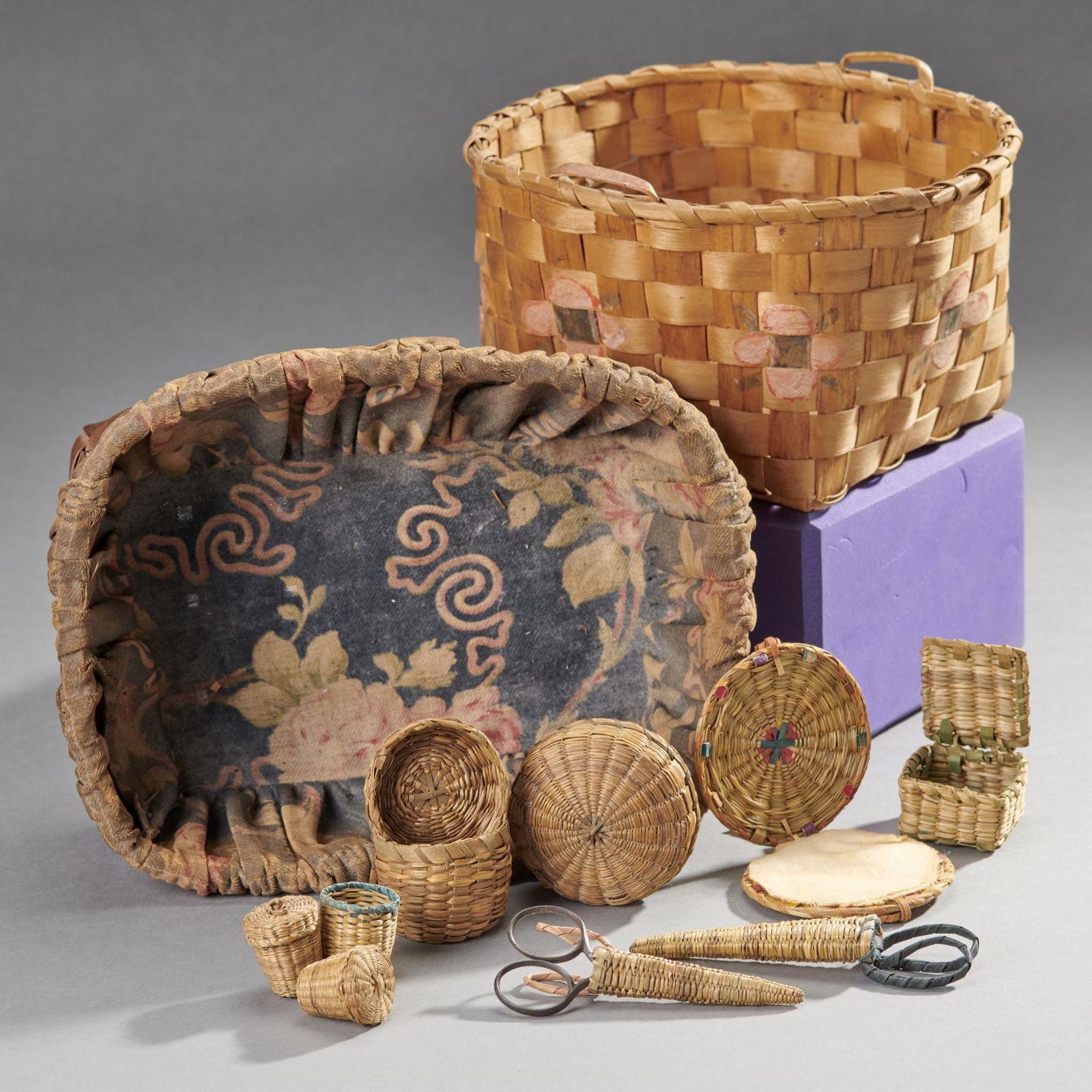 Group Of 11 New England Native American Baskets (1 of 2)