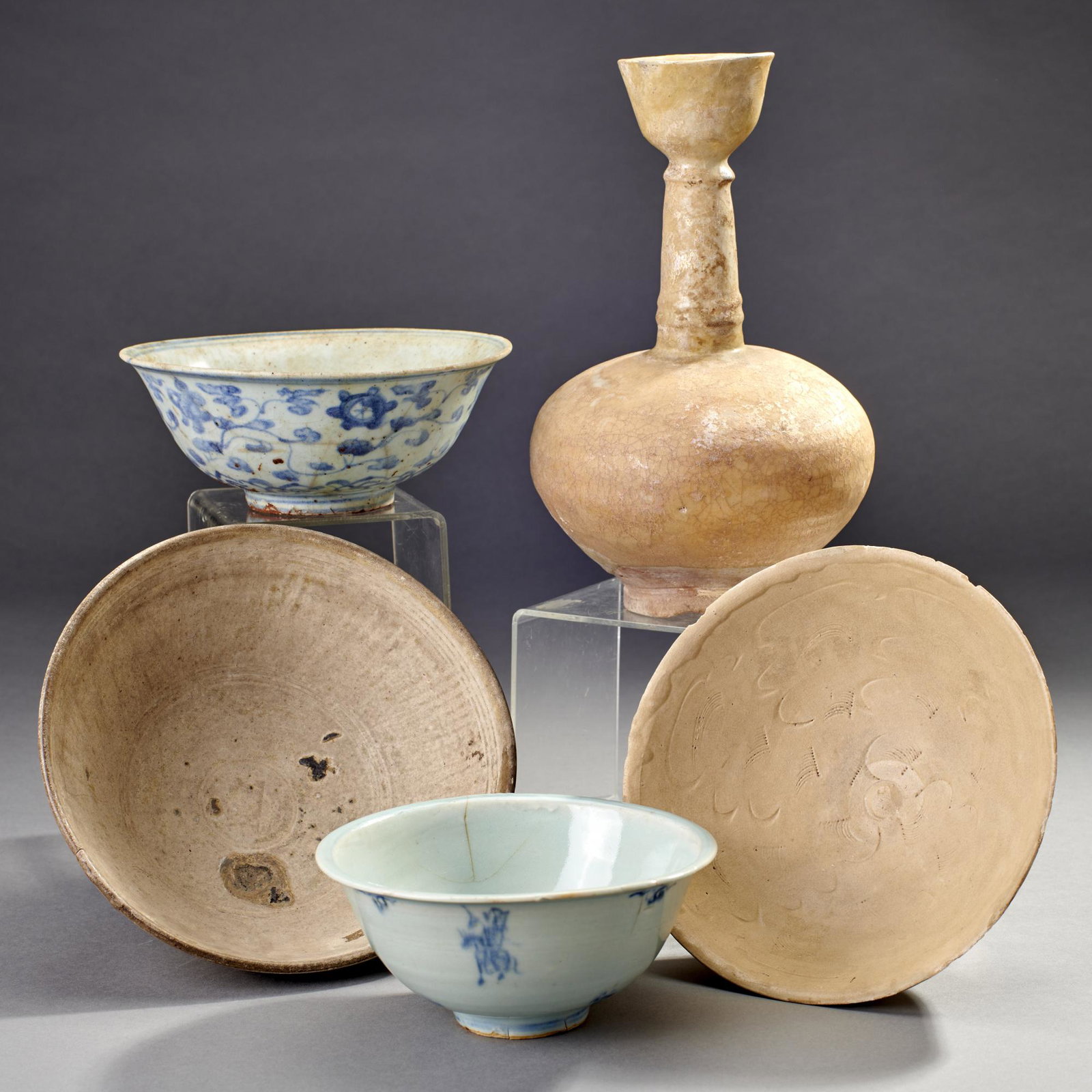 Five Asian Ceramic Vessels (1 of 2)
