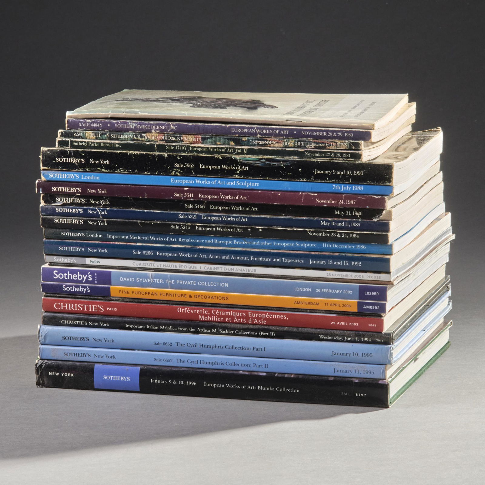 20 Auction Catalogs Of European Works Of Art