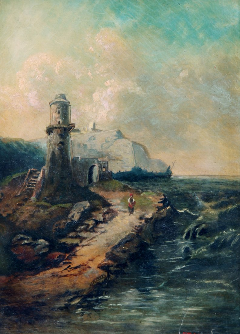 Ed Moran Coastal Marine Seascape O/C Painting (1 of 2)