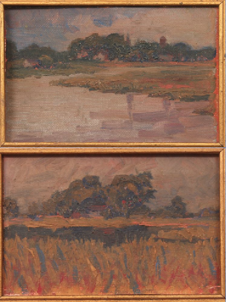 2 Miniature Impressionist Landscape Oil Paintings (1 of 5)