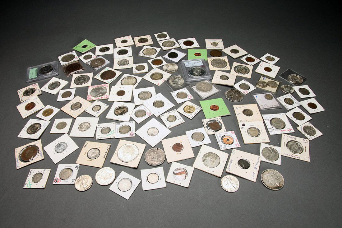 Large Assorted American European & Asian Coin Lot (1 of 1)