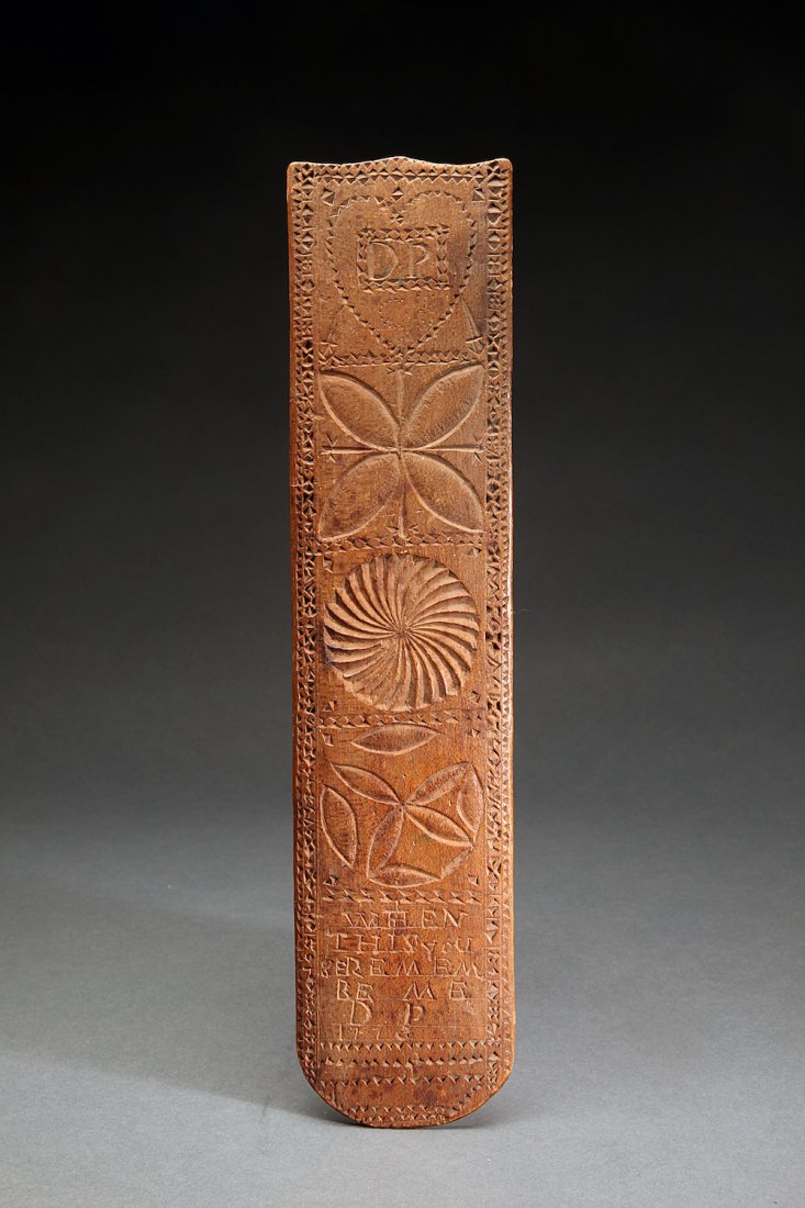 Rare 18th Century American Folk Art Carved Busk (1 of 5)