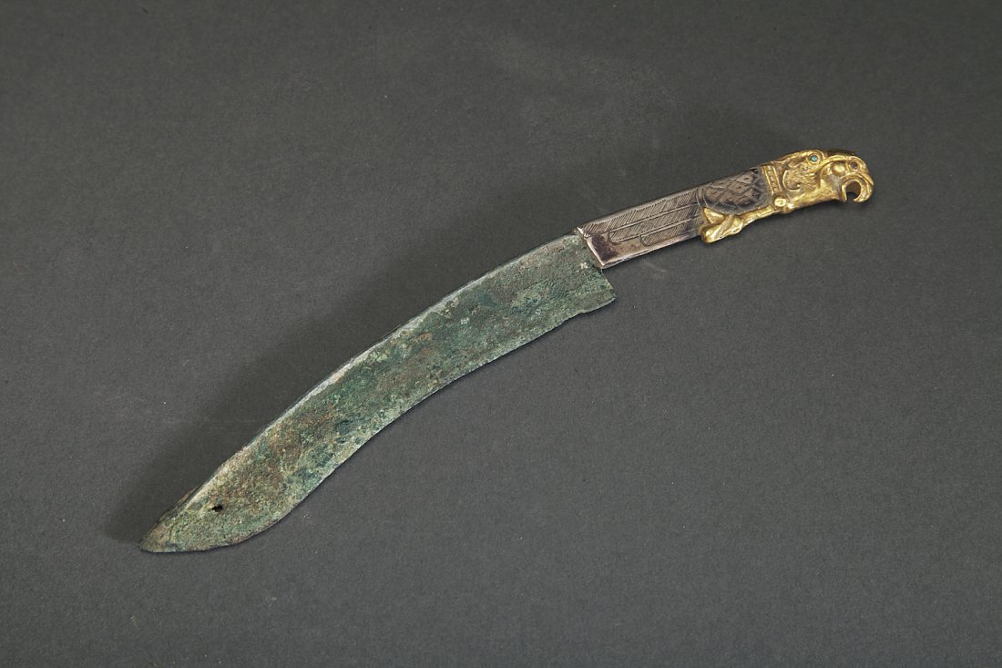 Ancient Bronze, Silver, Gold Scythian Knife (1 of 4)