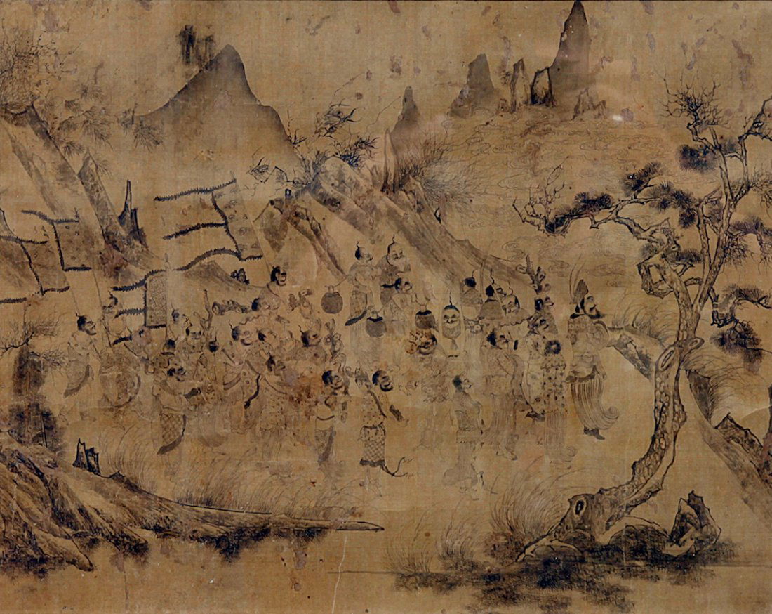 Chinese/Korean Early Landscape Painting on Silk (1 of 2)