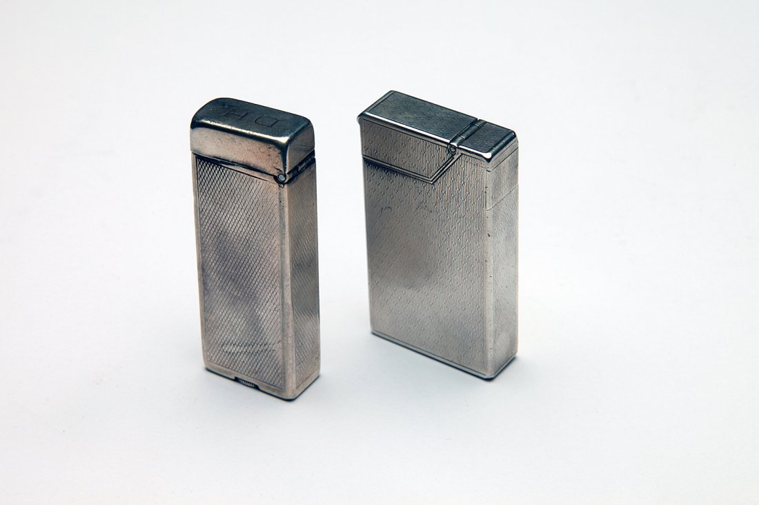 2 Sterling Silver Dunhill Cigarette Lighters (1 of 4)