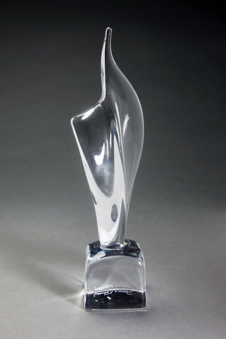Daum Nancy Abstract Glass Flame Sculpture (1 of 3)