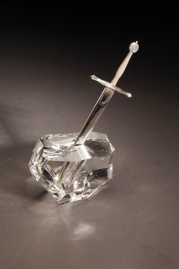 Rare Steuben Excalibur Crystal Paperweight (1 of 2)