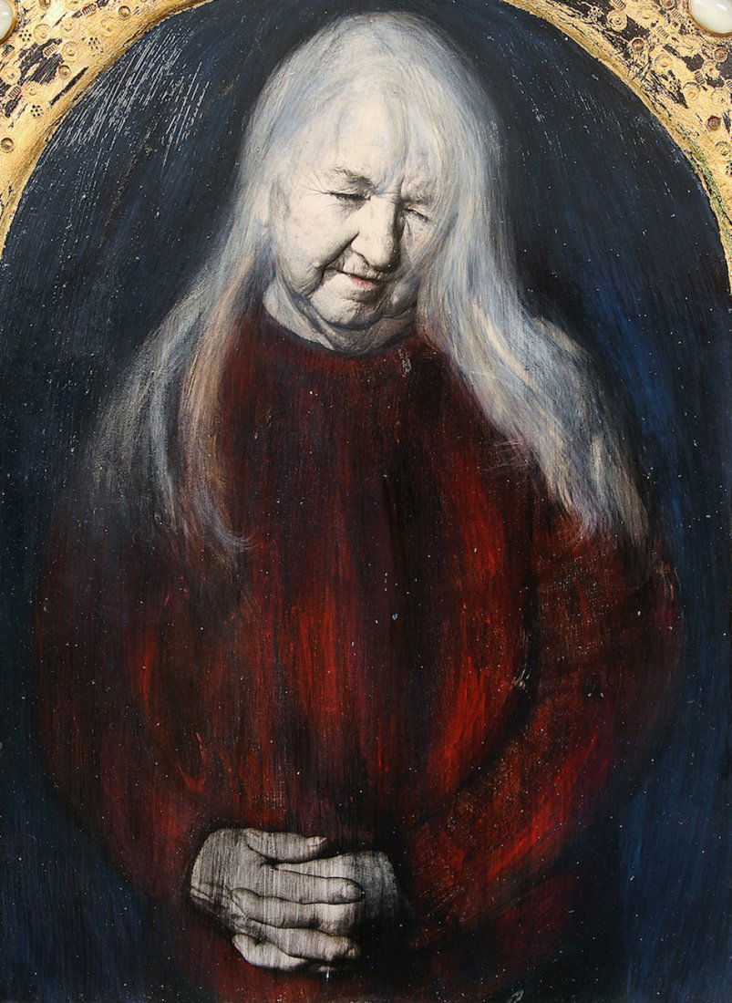 Mixed Media Portrait of Woman by Esther Solondz (1 of 4)