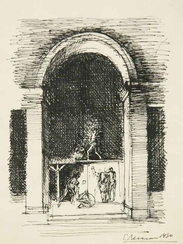 Alegorical Subjects Drawing #4 by Eugene Berman (1 of 1)