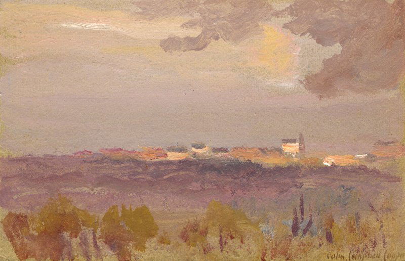 View to a Village and Church by Colin Campbell Cooper (1 of 3)