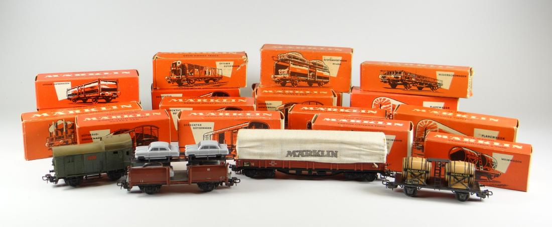 QUANTITY OF BOXED MARKLIN ROLLING STOCK TO INCLUDE: QUANTITY OF BOXED MARKLIN ROLLING STOCK TO INCLUDE GUARD'S VAN, CLOSED GOODS VAN, BOGIE TILT TRUCK ETC. (20) Condition Report: Items appear in good overall condition with some minor wear to items as e