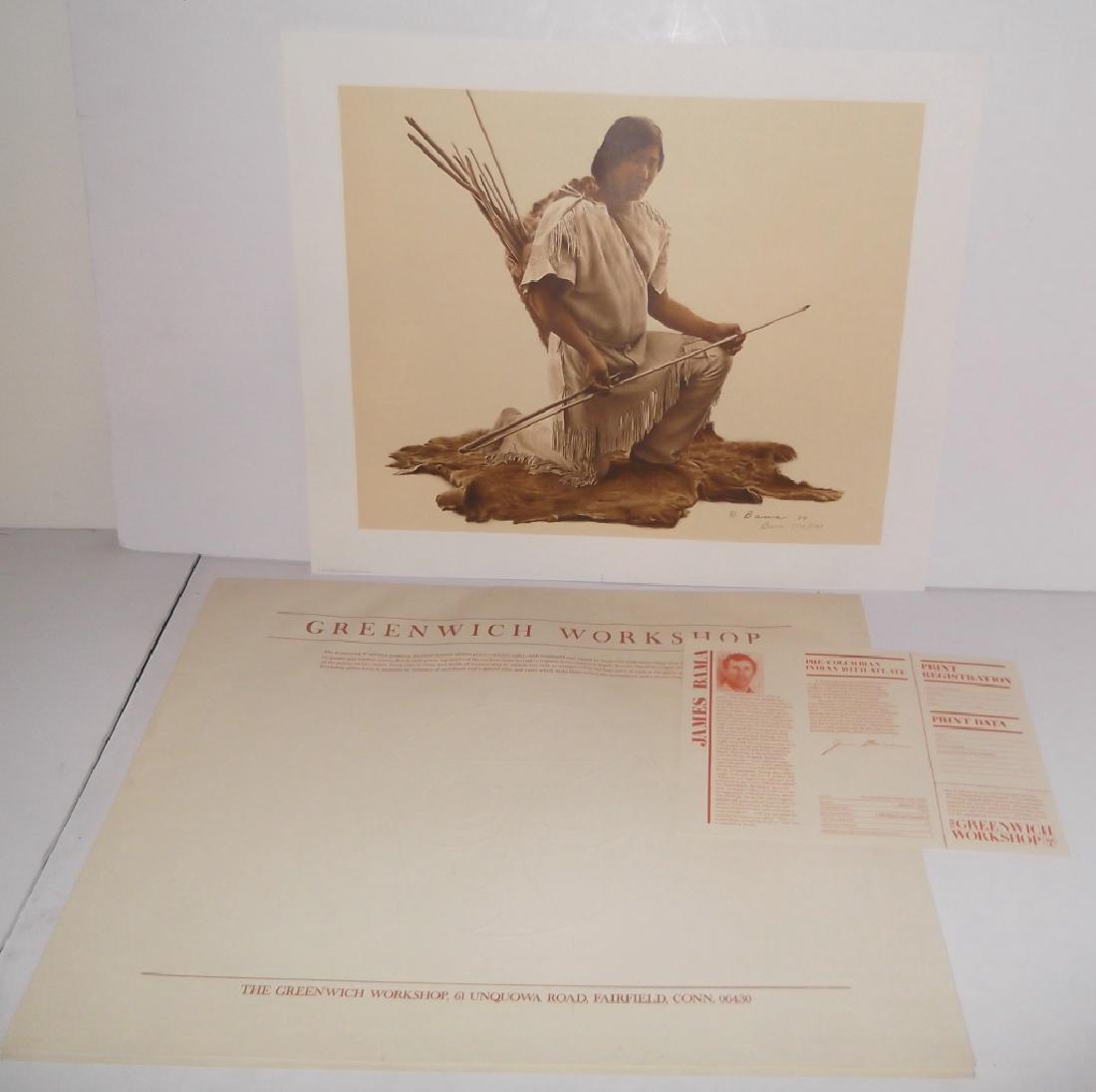 Pre-Columbian Indian with Atlatl lithograph (1 of 6)
