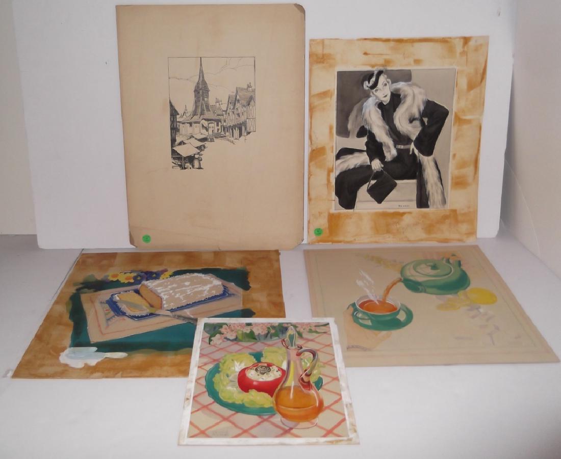 5  illustration drawings by Fannie Bayers (1 of 10)