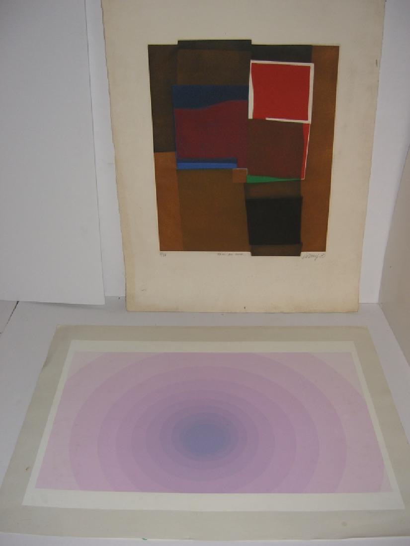 2 abstract lithographs (1 of 8)