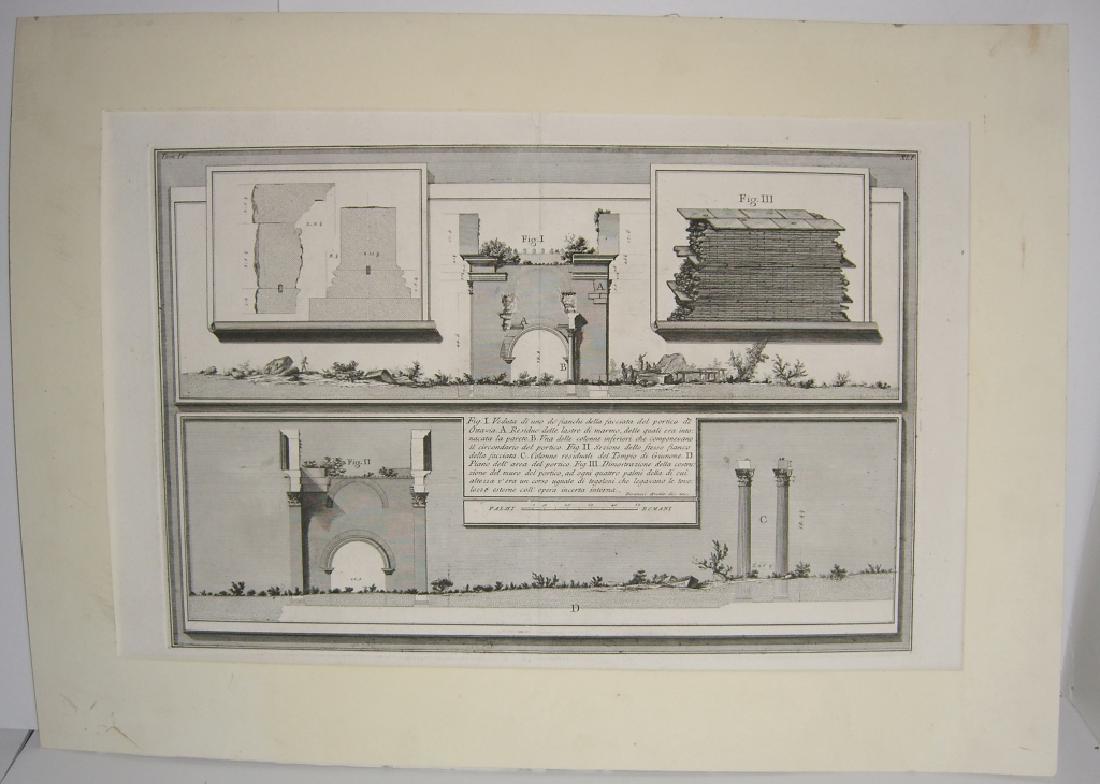Large 19th c architecture diagram engraving (1 of 6)