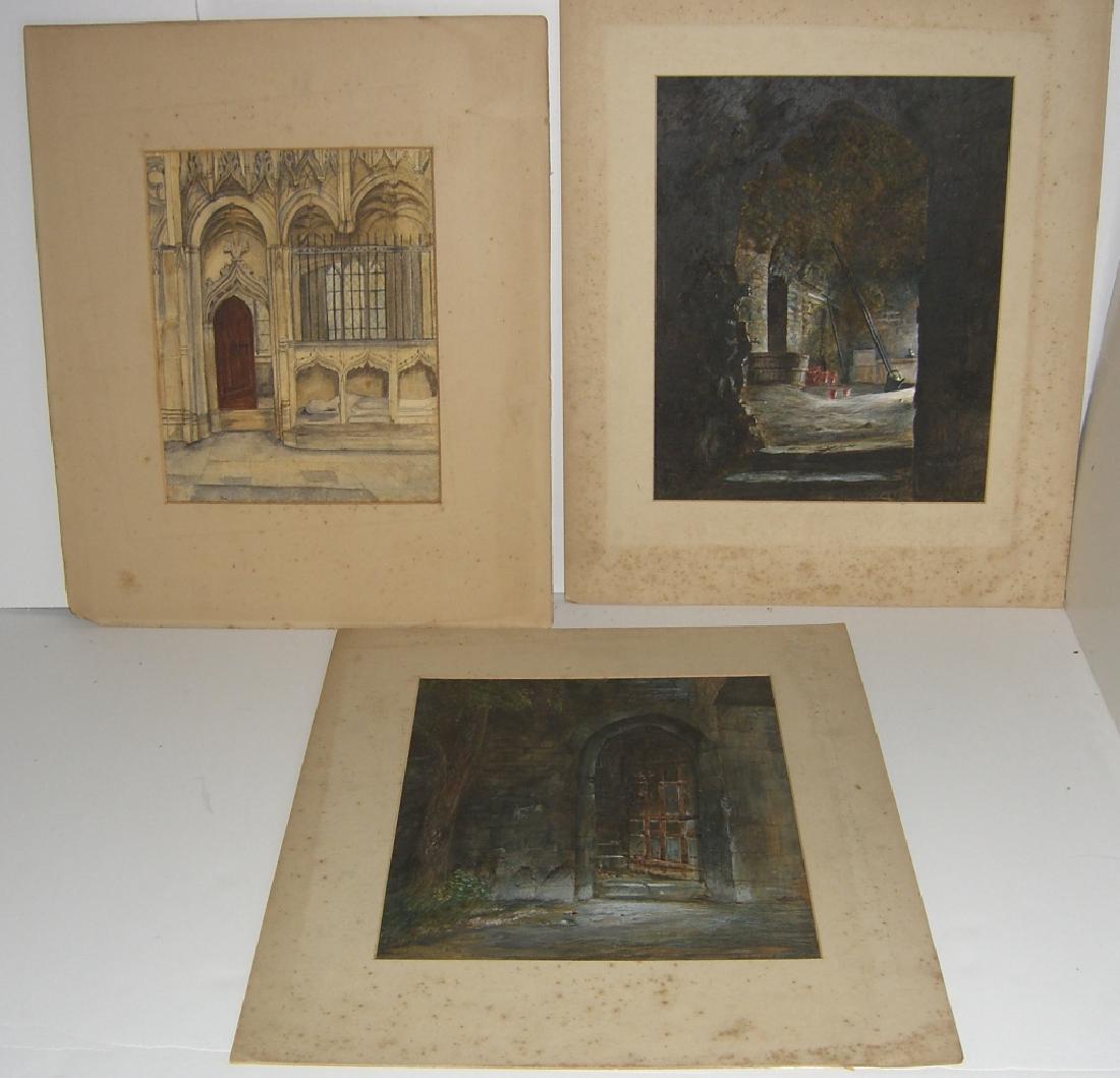 3 mixed media scenic view paintings (1 of 6)