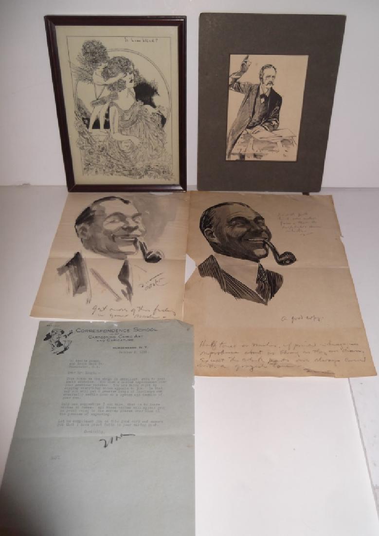 4 original 20th c. illustration drawings (1 of 8)