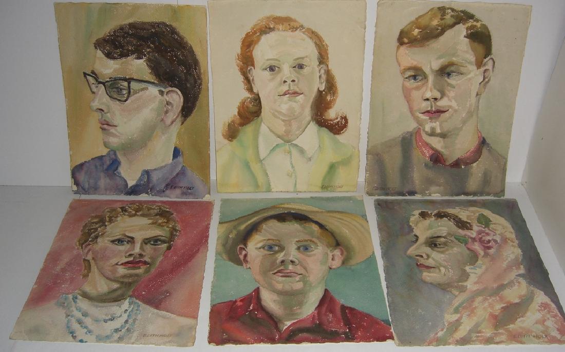 6 watercolor portrait  paintings (1 of 11)