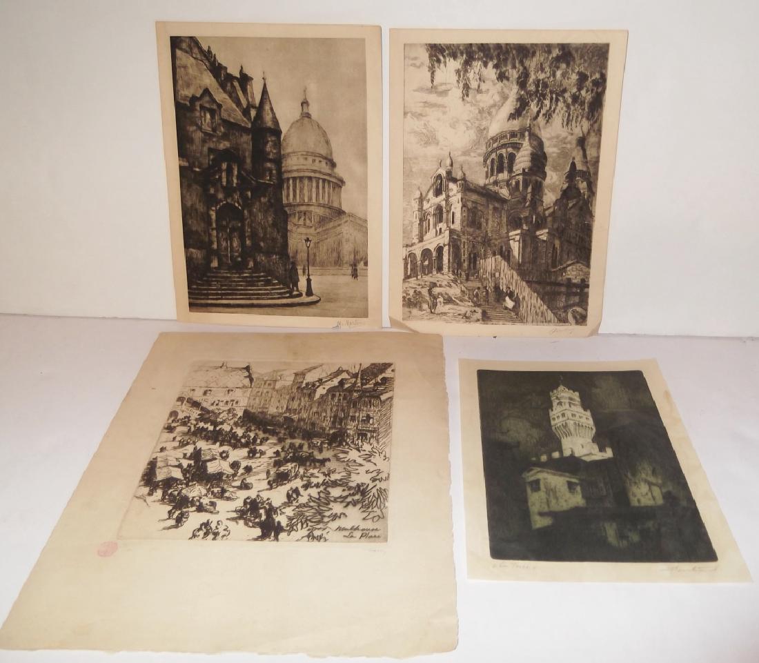 4 etchings/engravings (1 of 9)