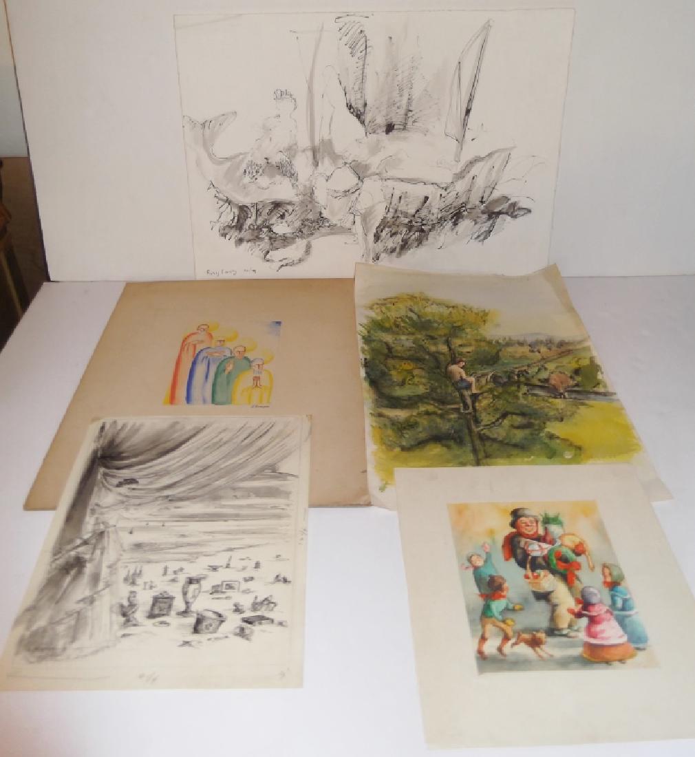 5 mixed media drawings (1 of 9)