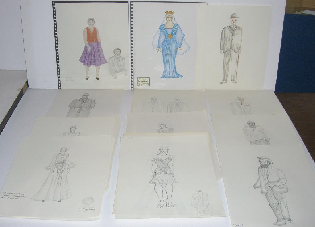27 original costume illustration drawings (1 of 11)
